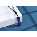 Miniatyrbillede 2 af 7: Krystal Halskæde til Mænd Kvinder Justerbar Reb Hexagonal Punkt Healing Krystal Naturlig Sten Vedhæng Halskæder Ædelsten Smykker Blue Lapis Lazuli