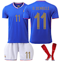 Pikkukuva 1 / 2: UEFA Euro 2024 Ranskan kotijoukkueen nro 11 Dembelen lasten jalkapalloasu No.11 Dembele 16