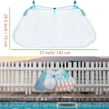 Miniatyrbillede 4 af 6: Foldbar Pool Opbevaringspose - Vandtæt Mesh Organizer til Pool Legetøj, Flydere & Tilbehør, Hængende eller Bærende, Stor Kapacitet, Grøn green