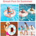 Miniatyrbild 7 av 7: 2-pack Pool Floats för Barn - Uppblåsbara Badringar för Pojkar & Flickor, Runda Flytande Ringar för Pool, Strand & Sjö, Sommarvattenleksaker, Bl 2pcs Blue