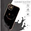 Pikkukuva 4 / 7: Suunniteltu iPhone 11ProMax -kotelolle - Pehmeä TPU-puhelinkotelo hymynaamakuviolla, kameran linssisuojauksella ja korotetulla vahvistuksella