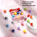 Miniatyrbilde 3 av 7: 100 stk harpiksavstandsperler holdbare harpiks assorterte farger stort hull mye brukt armbåndsperler for smykkefremstilling DIY