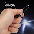 Miniatyrbillede 6 af 7: Fingertip Luminous Gyro Kuglepen Finger Spinning Skrivepen med LED-lys til Stressaflastning Sort
