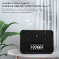 Pikkukuva 8 / 10: Langaton latausasema 15W 3 in 1 Langaton puhelimen laturi Bluetooth-kaiuttimella Digitaalinen herätyskello Black