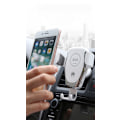 Miniatyrbillede 2 af 5: Trådløs biloplader, mobiltelefonoplader, mobiltelefonholder, trådløs oplader hvid