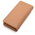 Miniatyrbillede 3 af 4: Kvindernes korte pung læder medium pung blad bifold kort mønt indehaver små punge spænde lynlås kobling----Khaki  C