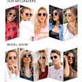 Pikkukuva 4 / 5: Retro pyöreät kaksoissiltaiset polarisoidut aurinkolasit naisille ja miehille Vintage Circle UV400 Sunnies SJ1104 Dark Black Grey
