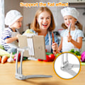 Miniatyrbillede 2 af 5: Mutfak Tablet Monteringsstand, Justerbar 2-i-1 Væg/Bordmontering Foldbar Mutfak Tablet Stand Holder, 4,7 tommer i