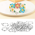 Pikkukuva 4 / 6: 100 sarjaa vaihdettavat lukot seos 2mm OT solki DIY korujen valmistustarvikkeet kaulakoruun rannekoruun Silver