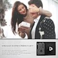 Miniatyrbild 6 av 6: Taktisk minimalistisk plånbok för män, smal RFID-blockerande metallkortfodral, framficka Menu2019s läder Dapper Bifold-plånbok med pengaclip Grey