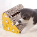 Miniatyrbild 3 av 5: Kattklösningslåda Bärbar Säker Triangulär Dubbelspår Kattunge Repleksak med Klockboll för Inomhus