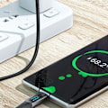 Miniatyrbillede 3 af 6: Hurtigopladningsdatakabel PD LED Digital Display USB-datakabel til notesbog, tablet og telefon 6,6 fod Black