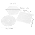Miniatyrbillede 2 af 6: 3 stk. perleplader i plast, sikringsplader, børns håndværksskabelon, firkantet, rund, sekskantet, 5 mm, stor