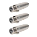 Miniatyrbillede 4 af 5: 3 stk. RCA-hunstik til 3-bens XLR-hunstik-stik Audio-stikadapter Konvertering Adapter Zinklegering