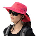 Miniatyrbild 1 av 6: Solhatt Dam Herr 3u201d Bred Brätte UPF 50+ Fiske Strand Hink Hattar Watermelonred