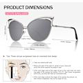 Miniatyrbilde 5 av 7: Trendy Oversized Solbriller for Kvinner Polariserte Cat Eye Søte UV400 Beskyttelse Silver