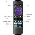 Miniatyrbild 7 av 7: 2-pack ersättningsfjärrkontroller för Roku TV, infraröd fjärrkontroll ENDAST för TV, INTE för andra Roku-enheter style 2