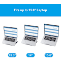 Miniatyrbild 4 av 7: Ventilerat Ergonomiskt Laptopställ med Justerbar Höjd, Universell Passform för de Flesta 16\" Bärbara Datorer, Stabilt Skrivbordsstativ för Förbättrad Po Silver