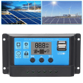 Miniatyrbild 1 av 8: Solcellsladdningsregulator LCD Dubbel USB PWM Cellpanel Regulator med Last Automatisk Identifiering 12V 24V50A