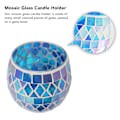 Miniatyrbillede 3 af 6: Lilla Blå Mosaik Glas Ljusstake Romantisk DIY Doftljuskopp Tealight Stativ för Vardagsrum