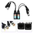 Miniatyrbild 1 av 5: 8MP CVI/AHD/TVI/CVBS Video Power Balun Transceiver Twisted Pair Transmitter 12‑48V