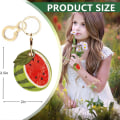 Miniatyrbillede 2 af 6: Læder nøgleringholder etui kompatibel med Apple AirTag, sød beskyttende Air Tag cover med nøglering, anti-scratch finder GPS tracker etui til Watermelon