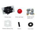 Pikkukuva 6 / 6: Arcade-joystick-peliohjain DIY-joystick Arcade-peli Taistelutikku Vaihto-osat Pin-piirilevy Ball Head Red