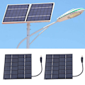 Miniatyrbild 1 av 4: 2 st 2W solpaneler Hög omvandlingseffektivitet DC5521 Utmatning Laddningsbar 3,7V Batteri Solpanel Laddare för Sollampa