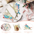 Miniatyrbilde 5 av 8: Sommerfugl hårklemme for kvinner, 2 stk store sklisikre sterke metall sommerfugl hårklemmer glitrende hold hårklemme A-Butterfly