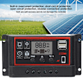 Miniatyrbillede 5 af 8: LCD Solcelle Laderegulator 5V /2.5A Dobbelt USB PWM Cellepanel Regulator Automatisk Identifikation 12V 24V50A