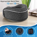 Miniatyrbilde 7 av 7: Reise nakkepute hake støtte pute justerbar 100% rent minneskum, ny ergonomisk design myk beste full nakke surround pute sove for hjem, Ai Black