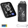 Miniatyrbild 7 av 7: Automatisk blodtrycksmätare för överarm, 2 användare 2x90 minnen Digital blodtrycksmanschett med 4*AAA-batterier och DC-kabel