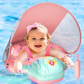 Miniatyrbillede 1 af 7: Baby Pool Float med UPF50+ Solskærm, Justerbart Sikkerhedssæde & Oppustelig Balance Halebold - 3-36 Måneder (Pink, L) pink 72*50