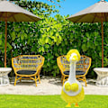 Miniatyrbild 6 av 7: Sommarkläder för gås, Verandagåskläder med gula prickar, för 23\"/17\" trädgårdsgåsstaty, Gåskläder för trädgårdsgås yellow