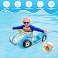 Miniatyrbild 4 av 8: 3D Bil Baby Pool Float - Kraftig Babybadring för 12-48 Månader Småbarn, Säker Poolleksak för Pojkar & Flickor blue 25*6*28cm