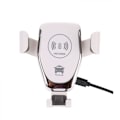 Miniatyrbillede 1 af 5: Trådløs biloplader, mobiltelefonoplader, mobiltelefonholder, trådløs oplader hvid