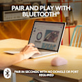 Miniatyrbilde 2 av 7: Logitech M221 Trådløs Bluetooth-mus, kompakt, jevn sporing, 18 måneders batterilevetid for Windows, macOS, ChromeOS, Linux, kompatibel med PC, Mac, bærbare datamaskiner Pink
