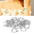 Miniatyrbillede 1 af 6: 100 sæt Toggle-låse i legering 2mm OT-spænde DIY smykkefremstillingsartikler til halskæde armbånd Silver