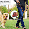 Miniatyrbilde 3 av 6: Hundehalsbånd, 5 FT Heavy Duty Dobbelthåndtak Hundeleie med Komfortabel Polstret og Reflekterende, Tau Hundeleie for Små, Mellomstore, Store Hunder (Tau-Oransje) Orange Large,Medium,Small