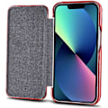 Miniatyrbillede 2 af 7: Læder Folio Etui Kompatibelt med iPhone 13 mini - Vintage Stil Ægte Læder Flip Folio Design Cover - Indbygget Magnetisk Lukning