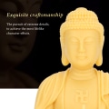 Miniatyrbillede 4 af 8: Buddha Statue Ornamenter Syntetisk Resin Skulptur Håndværk Bil Hjem Dekorationer 10CM