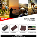 Miniatyrbild 7 av 7: Polariserade sportglasögon för män cykling körning fiske 100% UV-skydd Black & red