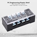 Miniatyrbilde 4 av 7: Terminal Strip Dobbel Rad Høy Strøm M3 Skrue Wire Barrier Block med Deksel 15A 600V 5stk