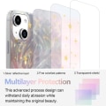 Miniatyrbilde 2 av 6: Telefon Hard Case Kompatibel med iPhone Case Slim Holografisk Fade Star Kvinner Jenter, Hard PC Støtsikker Beskyttende Design iPhone 14 Plus