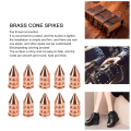 Miniatyrbilde 3 av 5: Klær Spikes Rose Gold Dobbelt Lag Hexagon Messing Cone Spikes DIY Håndverk Punk Stil Spike Nagler for Sko Pakke 7x15MM