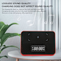Pikkukuva 8 / 10: Langaton latausasema 15W 3 in 1 Langaton puhelimen laturi Bluetooth-kaiuttimella Digitaalinen herätyskello Red