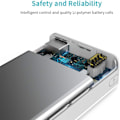 Miniatyrbillede 6 af 6: Mini 10000mAh Bærbar Oplader, Powerbank med Dobbelt Output, Lille Eksternt Batteri Kompakt Slank Tynd til iPhone 11/11 Pro