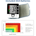 Miniatyrbild 6 av 9: Automatisk handledsblodtrycksmätare Handledstrycksmätare Talande blodtrycksmanschett för hemmabruk Justerbara manschetter för vuxna Elektronisk digital stor Battery