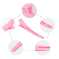 Miniatyrbilde 5 av 9: 12 stk hårklemmer for stylingseksjoner, 3,1 tommer matte alligator hårklemmer hårspenner ingen brett ande nebb hårklemme Pink