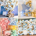Miniatyrbilde 4 av 7: 129stk Pastellblå Ballonger Ulike Størrelser 18 12 10 5 Tommer for Girlanderbue, Lyseblå Ballonger for Bursdag Baby Shower Kjønnsavsløring Bryllupsfest Pastel Blue